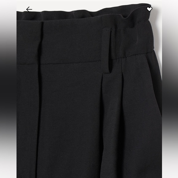 H&M Black Tie high waist Belt Shorts - Sz 8 NWOT - Picture 2 of 6